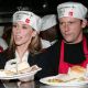 Jennifer Love Hewitt and Ross McCall hand out plates on Thanksgiving