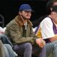 Shia LaBeouf attends the NBA game between Los Angeles Lakers and Toronto Raptors