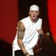 Eminem performs on stage at the 2004 MTV Movie Awards