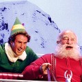 Will Ferrell as Buddy with Ed Asner as Santa in ‘Elf’