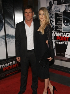 Dennis Quaid and wife Kimberley attend the premiere of ‘Vantage Point’ at AMC Lincoln Square on February 20, 2008 in New York City
