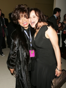 Eartha Kitt and Rosie Perez attend the after party for ‘The Public Sings A 50th Anniversary Celebration’ at the Time Warner Center January 30, 2006 in New York City