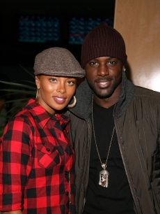 Actress/model Eva Pigford and actor Lance Gross attend Akon & Holly Robinson Peete’s Children’s Holiday Bowl at the Lucky Strike Lanes in Los Angeles