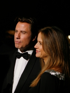 John Travolta and wife Kelly Preston attend the Santa Barbara International Film Festival honoring John Travolta with the Kirk Douglas award, 2007
