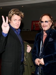 Simon Le Bon & Mickey Rourke attends the U.K. premiere of ‘The Wrestler’ at the Vue Cinema, Leicester Square on January 5, 2009 in London, England.