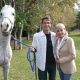 Barbara Walters with actor Patrick Swayze at his California ranch on Dec. 6, 2008