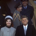 Jackie and John F. Kennedy during Inauguration Day 1961
