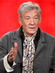 Sir Ian McKellen speaks during the PBS portion of the 2009 Winter Television Critics Association Press Tour at the Universal Hilton Hotel on January 7, 2009 in Los Angeles, California