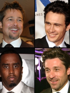 Brad Pitt, James Franco, Sean Combs, Patrick Dempsey