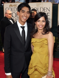 ‘Slumdog’s’ Dev Patel and Freida Pinto on the Globes red carpet