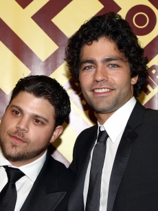 Jerry Ferrara and Adrian Grenier arrive at the official HBO after party for the 66th Annual Golden Globe Awards