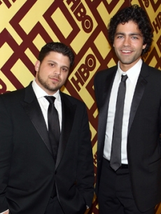 ‘Entourage’ stars Jerry Ferrara and Adrian Grenier at the HBO Golden Globes after
party at Circa 55
Restaurant, Poolside at the Beverly Hilton Hotel