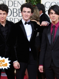 Nick, Kevin, and Joe Jonas of ‘The Jonas Brothers’ arrive at the 66th Annual Golden Globe Awards
