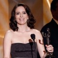 Tina Fey accepts the Female Actor in a Comedy Series award for ‘30 Rock’ during the 15th Annual Screen Actors Guild Awards held at the Shrine Auditorium on January 25, 2009 in Los Angeles, California