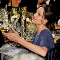 Angelina Jolie makes conversation during the SAG Awards