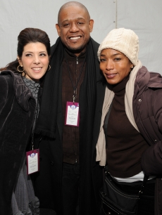 Marisa Tomei, Forest Whitaker and Angela Bassett pose for a picture at We Are One