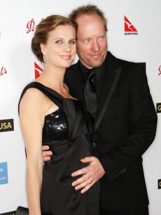 Rachel Griffiths and her husband at G’Day USA gala in Hollywood