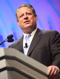 Former Vice President Al Gore attends the Creative Coalition’s Students Inaugural Program at the Cole Field House at the University of Maryland on January 19, 2009