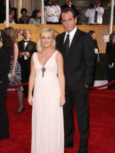 Amy Poehler and husband Will Arnett arrive on the SAG Awards red carpet
