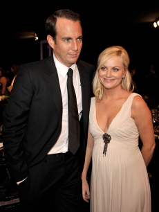 Will Arnett and Amy Poehler inside the SAG Awards