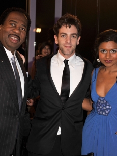 Leslie David Baker, B.J. Novak and Mindy Kaling attends the 15th Annual Screen Actors Guild Awards cocktail party