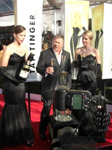 William Shatner gives the SAG Awards champagne toast
