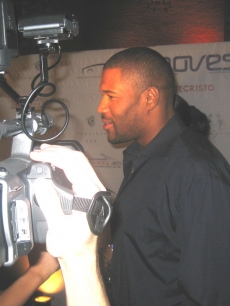Retired New York Giants star Michael Strahan hits the Moves Magazine red carpet