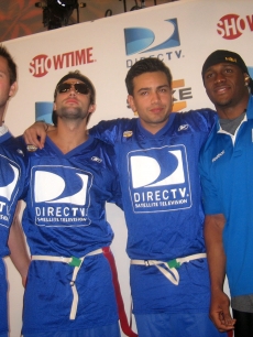 Doug Reinhardt, Brody Jenner, Frankie Delgado and Reggie Bush hit the DirecTV Beach Bowl