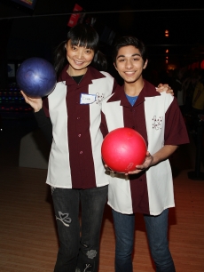 Irina Pantaeva and ‘Ugly Betty’s’ Mark Indelicato attend the 23rd annual Second Stage Theatre All-Star Bowling Classic fundraiser at Lucky Strike Lanes and Lounge on February 2, 2009 in New York City