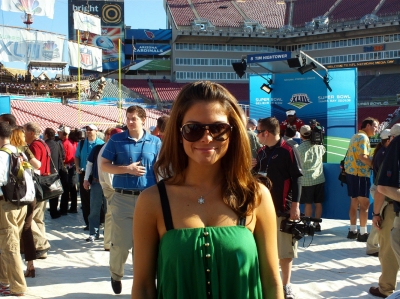 Access Hollywood’s Maria Menounos at Media Day for Super Bowl XLIII