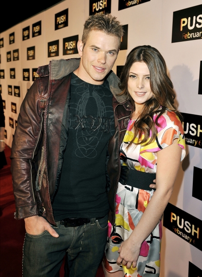 Kellan Lutz and Ashley Greene pose at the premiere of Summit Entertainment’s ‘Push’ at the Mann Village Theater