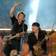 Bruce Springsteen and Steven Van Zandt of the E Street Band perform at the Bridgestone halftime show during Super Bowl XLIII