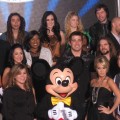 Kelly Clarkson and Carrie Underwood make a Mickey Mouse sandwich outside of the ‘American Idol’ Experience, Orlando