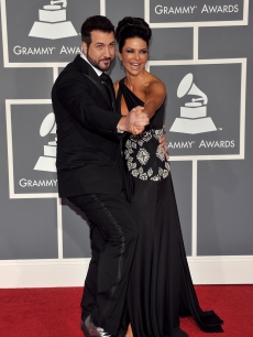 Joey Fatone and TV personality Lisa Rinna arrive at the 51st Annual Grammy Awards held at the Staples Center on February 8, 2009 in Los Angeles, California.