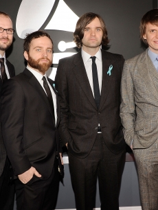 Death Cab For Cutie band members Jason McGerr,Nicholas Harmer, Ben Gibbard and Chris Walla arrive at  the red carpet