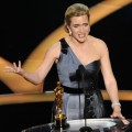 Kate Winslet speaks on stage after winning the Best Actress award for ‘The Reader’ during the 81st Annual Academy Awards held at Kodak Theatre on February 22, 2009 in Los Angeles, California