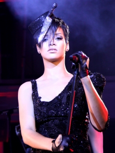 Rihanna performs at the 2009 Timbaland Grammy Party in LA