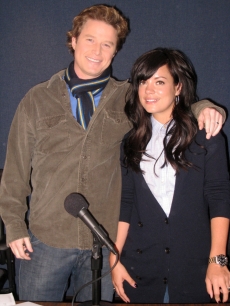 Billy Bush and Lily Allen in ‘The Billy Bush Show’ studio, Feb. 16, 2009
