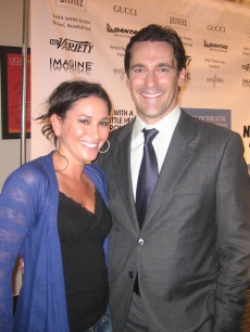 Laura gets cozy with ‘Mad Men’s’ Jon Hamm at UCLA Royce Hall for the “One Night Only’ event