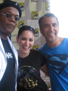 Laura and Scott “Movie” Mantz with Samuel L. Jackson at Comic Con 2008