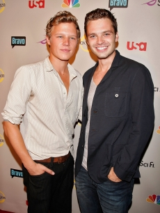 Christopher Egan and Sebastian Stan arrive at the NBC Universal 2008 Press Tour All-Star Party held at the Beverly Hilton Hotel on July 20, 2008