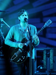 Caleb Followhill of Kings of Leon performs at the Brits
