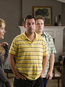 Things get awkward for Leslie Mann and Eric Bana, with Adam Sandler and Seth Rogen, in ‘Funny People’