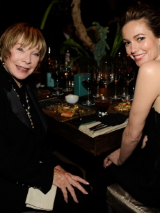 Shirley MacLaine and Diane Lane chat at their table at the Governor’s Ball