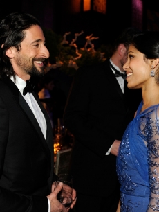 Adrien Brody and Freida Pinto attend the 81st Annual Academy Awards Governor’s Ball held at Kodak Theatre on February 22, 2009 in Los Angeles