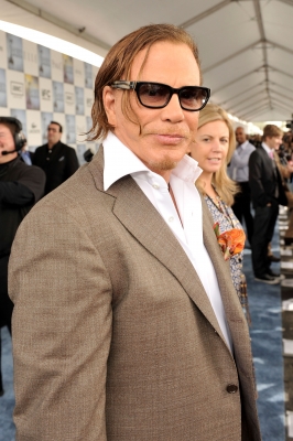 A sharp-looking Mickey Rourke at the 24th Annual Film Independent’s Spirit Awards in Santa Monica