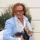 Mickey Rourke with Loki, Monday, Feb. 16, 2009