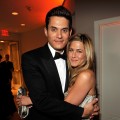 John Mayer and Jennifer Aniston cuddle up at the Vanity Fair Oscar party