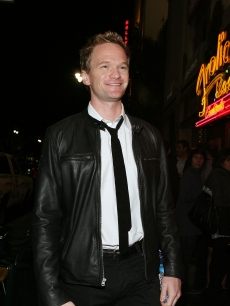Neil Patrick Harris loosens up at the opening night of ‘Rent’ at the Pantages Theare in Hollywood