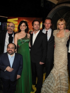 Billy Crudup, Donny Woodburn, Jackie Earle Haley, Carla Gugino, Zack Snyder, Malin Ackerman, Patrick Wilson and Jeffrey Dean Morgan at the LA ‘Watchmen’ premiere